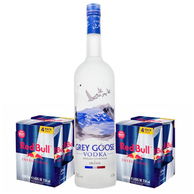COMBO VODKA GREY GOOSE COM RED BULL